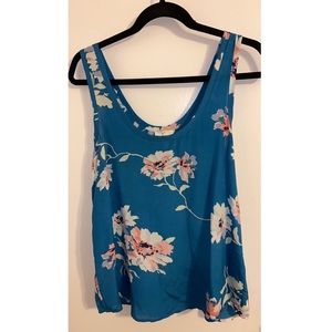 Joie Annabeth Blue Silk Tank size medium